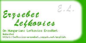 erzsebet lefkovics business card